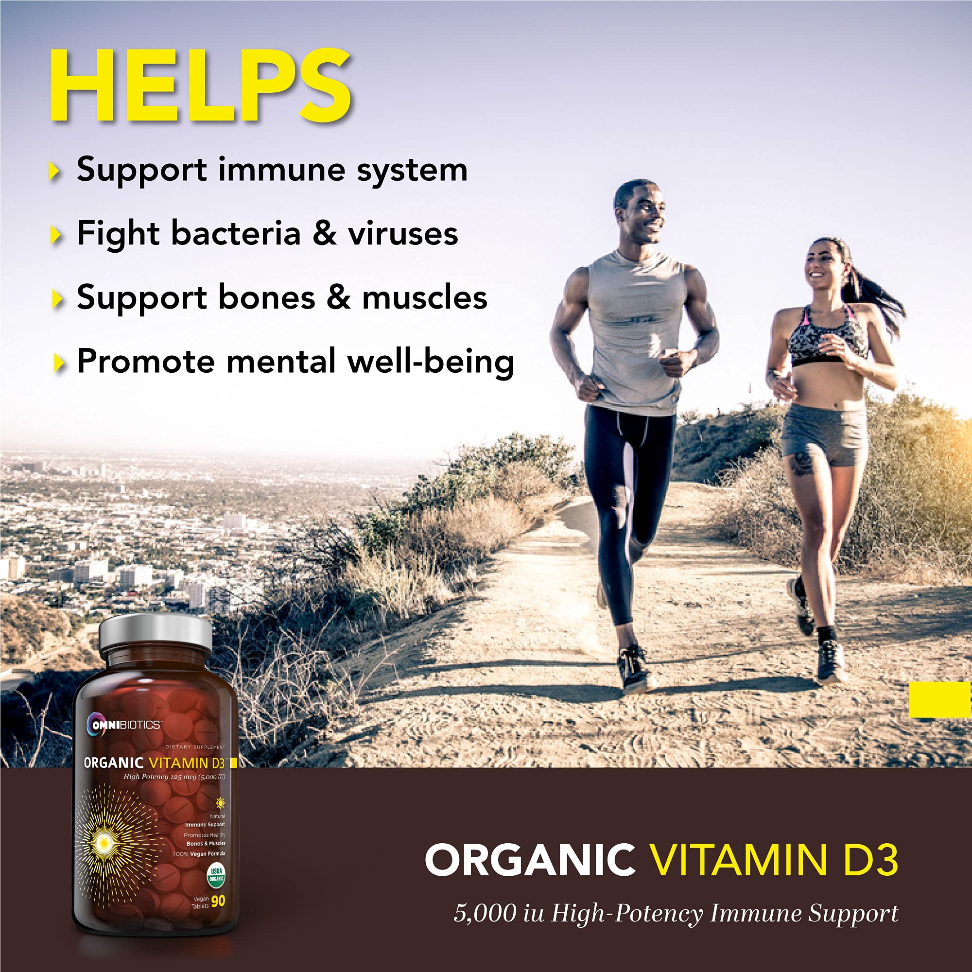 Foto 3 pulgar | Suplemento Omnibiotics De Vitamina D3 Orgánica 5000 Ui Vegano - Venta Internacional.
