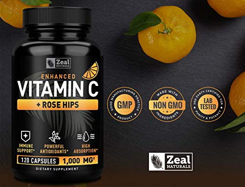 Foto 5 pulgar | Suplemento Zeal Naturals De Vitamina C 1000 Mg Con Rosa Mosqueta 120 Ca - Venta Internacional.