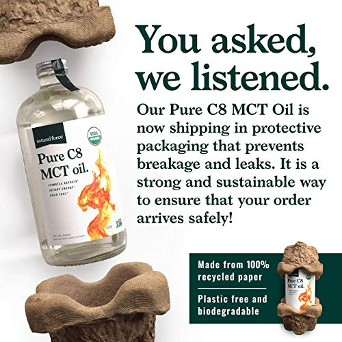 Foto 3 pulgar | Aceite Mct Natural Force Organic Pure C8 946 Ml Keto Paleo Vegan - Venta Internacional.
