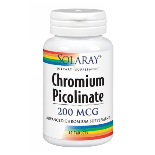 Foto 1 | Suplemento Solaray De Picolinato De Cromo 200 Mcg 50 Tabletas - Venta Internacional.