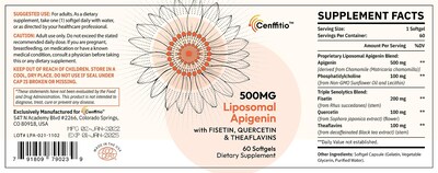 Foto 7 | Suplemento Cenffitio Apigenina Liposomal 500 mg - Venta Internacional