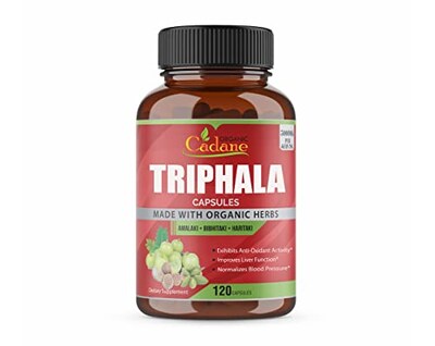 Foto 1 | Suplementos Orgánicos De Cadane Triphala, Cápsulas, 3000 Mg, 120 Cápsulas - Venta Internacional.