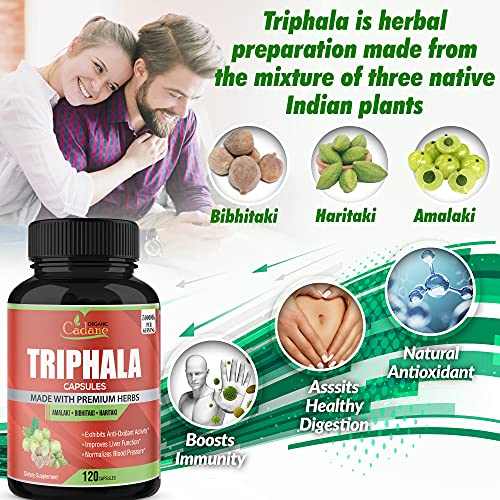 Foto 6 pulgar | Suplementos Orgánicos De Cadane Triphala, Cápsulas, 3000 Mg, 120 Cápsulas - Venta Internacional.