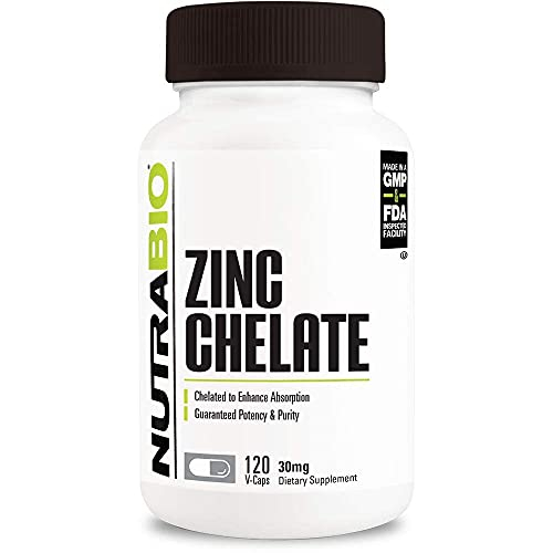 Foto 2 pulgar | Suplemento Mineral De Quelato De Zinc Nutrabio, 30 Mg, 120 Porciones - Venta Internacional.