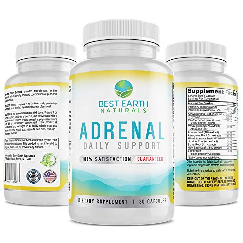 Foto 3 pulgar | Suplemento Best Earth Naturals Adrenal Support 30 Comprimidos - Venta Internacional.