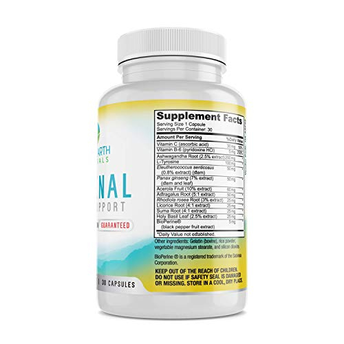 Foto 4 pulgar | Suplemento Best Earth Naturals Adrenal Support 30 Comprimidos - Venta Internacional.