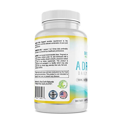 Foto 5 pulgar | Suplemento Best Earth Naturals Adrenal Support 30 Comprimidos - Venta Internacional.