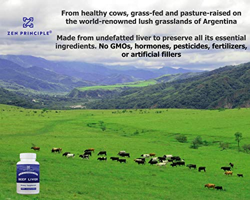 Foto 6 pulgar | Suplemento Zen Principle Beef Liver 360 Cápsulas (180/botella) - Venta Internacional.