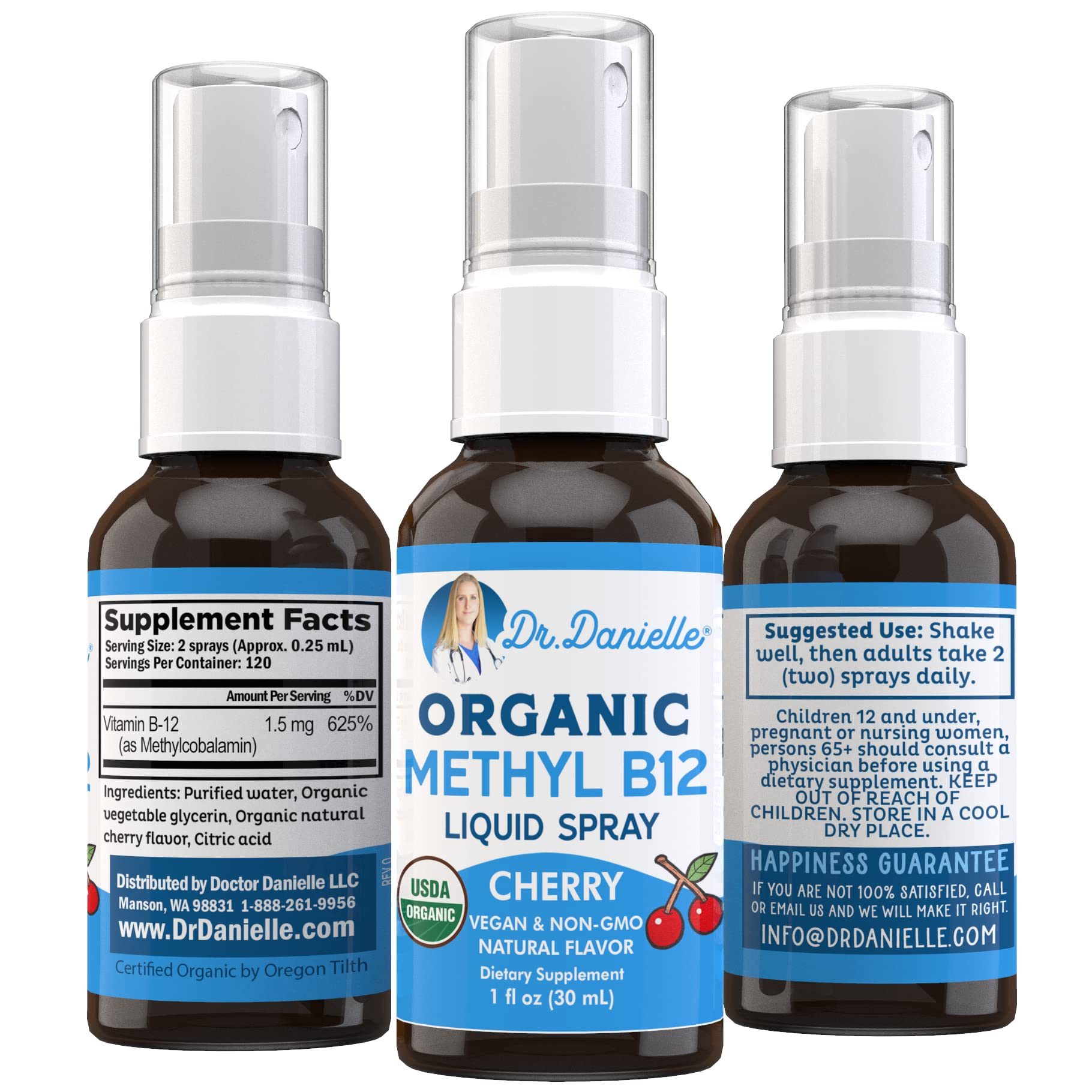 Foto 3 pulgar | Spray De Vitamina B12 Doctor Danielle Usda Organic 1500 Mcg - Venta Internacional.