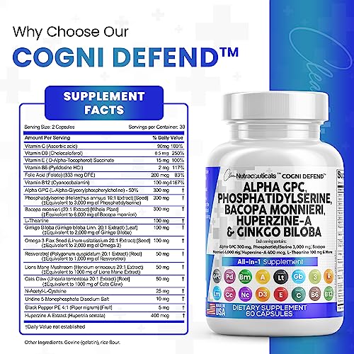 Foto 4 | Suplemento De Colina Alpha Gpc De Clean Nutraceuticals, 300 Mg - Venta Internacional.