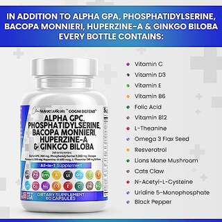 Foto 5 | Suplemento De Colina Alpha Gpc De Clean Nutraceuticals, 300 Mg - Venta Internacional.