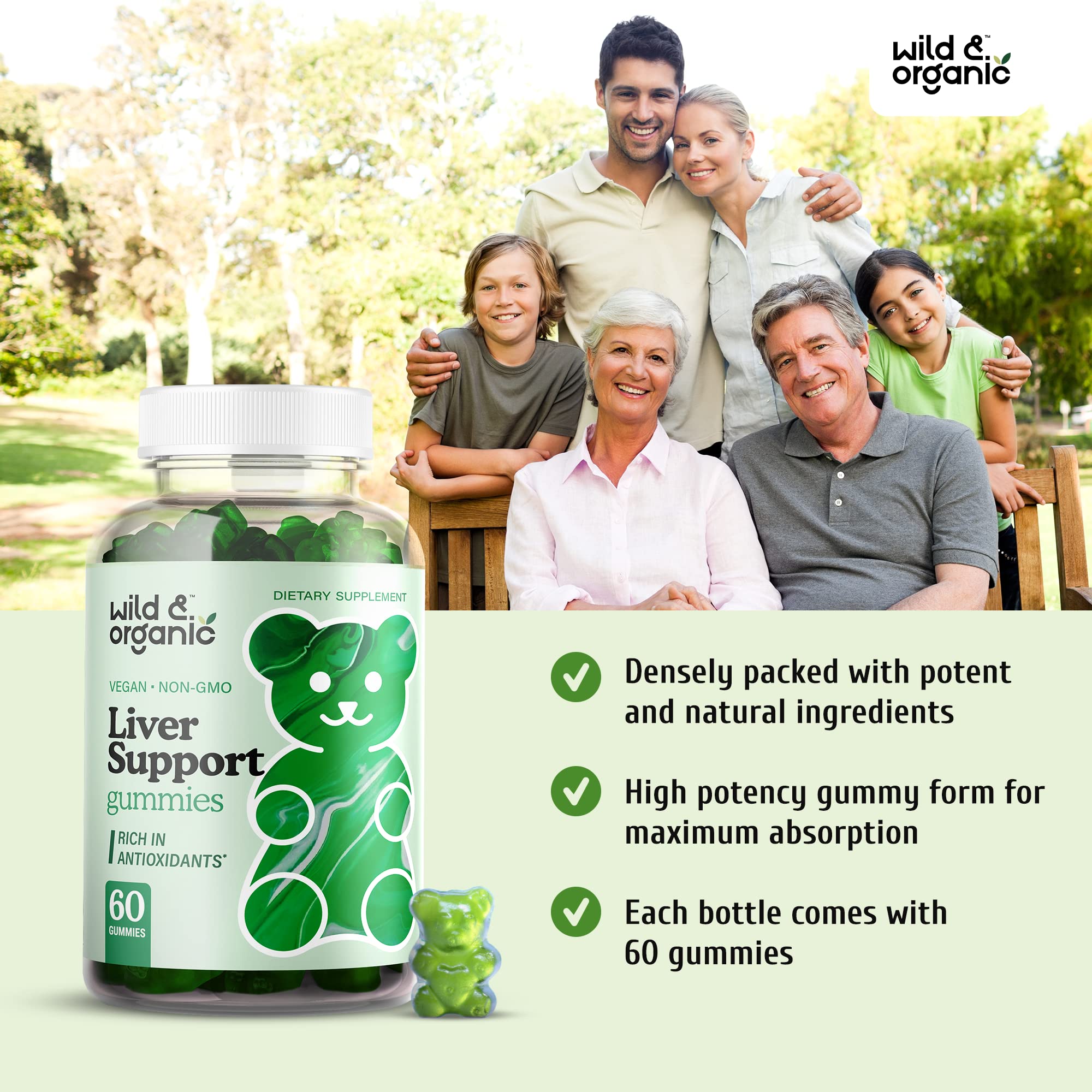 Foto 6 | Gominolas Liver Support Wild & Organic Para Limpiar El Hígado, Desintoxicante - Venta Internacional.