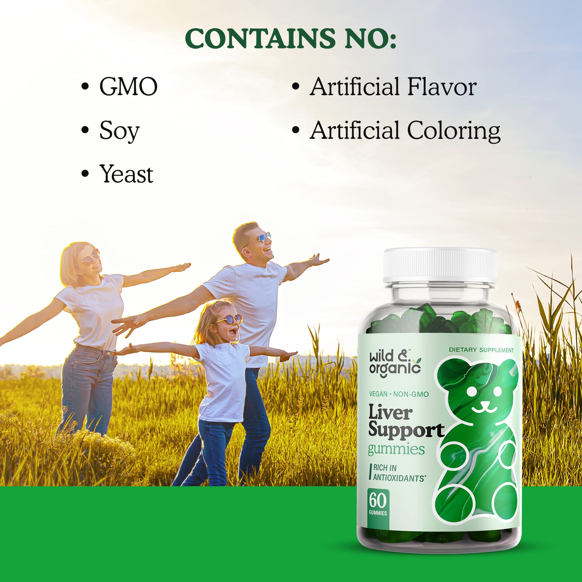 Foto 7 | Gominolas Liver Support Wild & Organic Para Limpiar El Hígado, Desintoxicante - Venta Internacional.