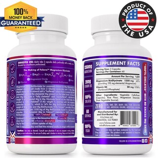 Foto 2 | Suplemento Folona De Glicinato De Magnesio 1350 Mg Con Vitamina B6 - Venta Internacional.