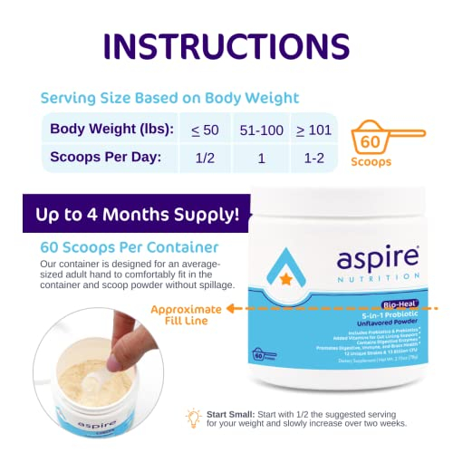 Foto 5 pulgar | Suplemento Probiótico Aspire Nutrition Bio-heal  5 En 1 Para Niños  - Venta Internacional.