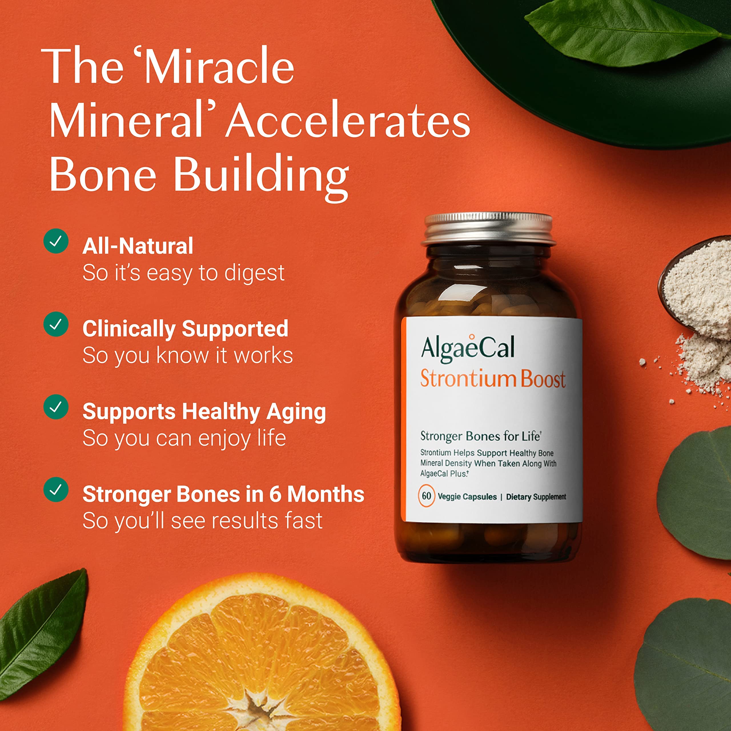 Foto 5 pulgar | Suplemento Para Aumentar La Densidad Ósea Algaecal Strontium Boost - Venta Internacional.