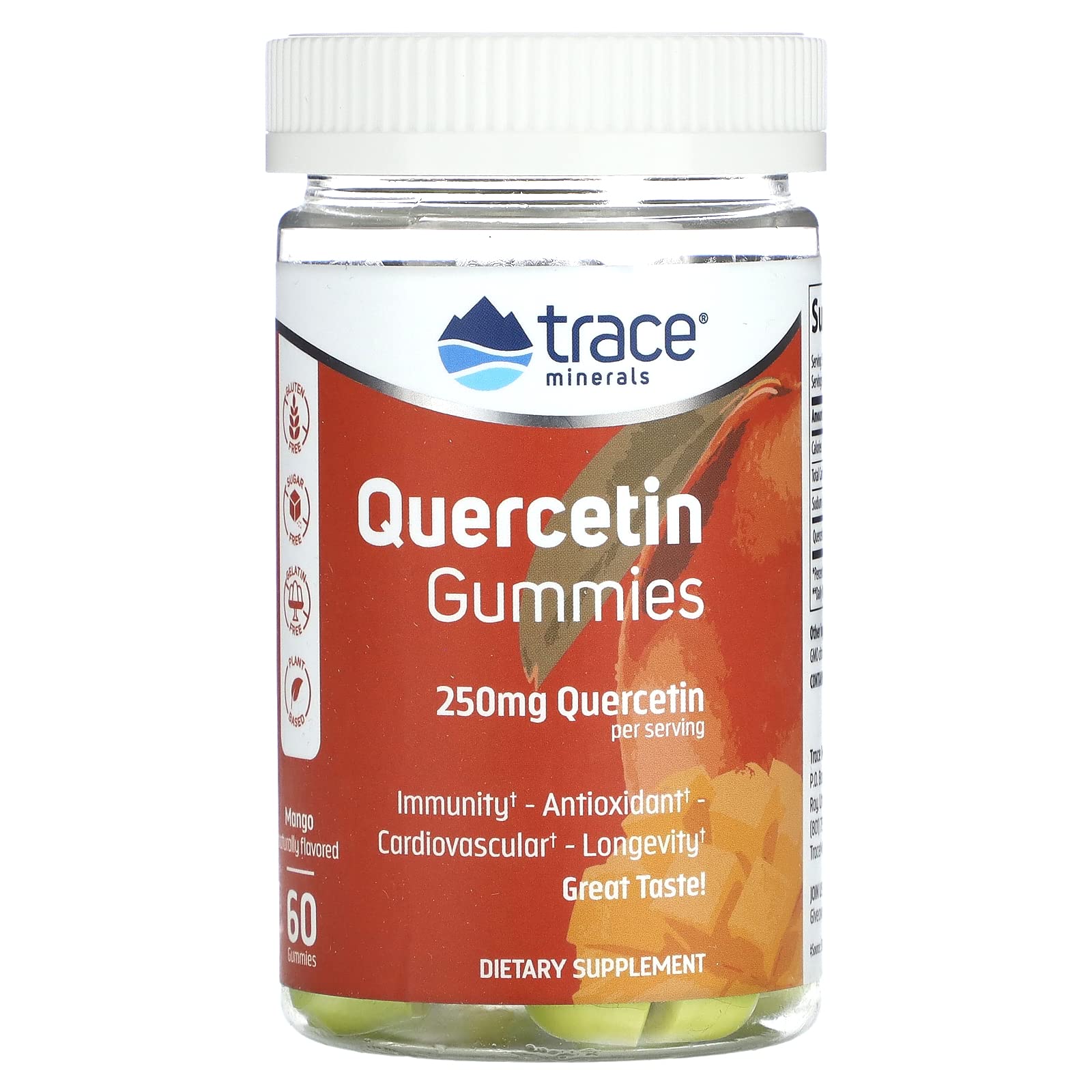 Foto 1 | Suplemento De Oligoelementos En Forma De Gomitas Con Quercetina, 250 Mg, 60 Unidades - Venta Internacional.