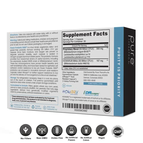 Foto 4 | Suplemento Pure Therapro Rx Power Probiotic 100b 30 Cápsulas - Venta Internacional.