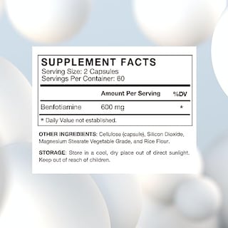 Foto 2 | Suplemento De Benfotiamina 600 Mg 120 Cápsulas Vegetarianas Vhc - Venta Internacional.
