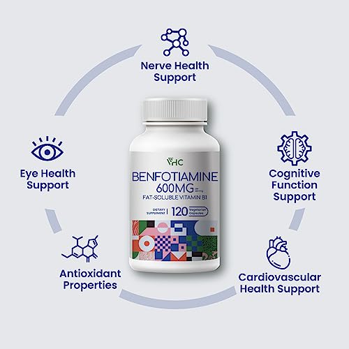 Foto 5 pulgar | Suplemento De Benfotiamina 600 Mg 120 Cápsulas Vegetarianas Vhc - Venta Internacional.