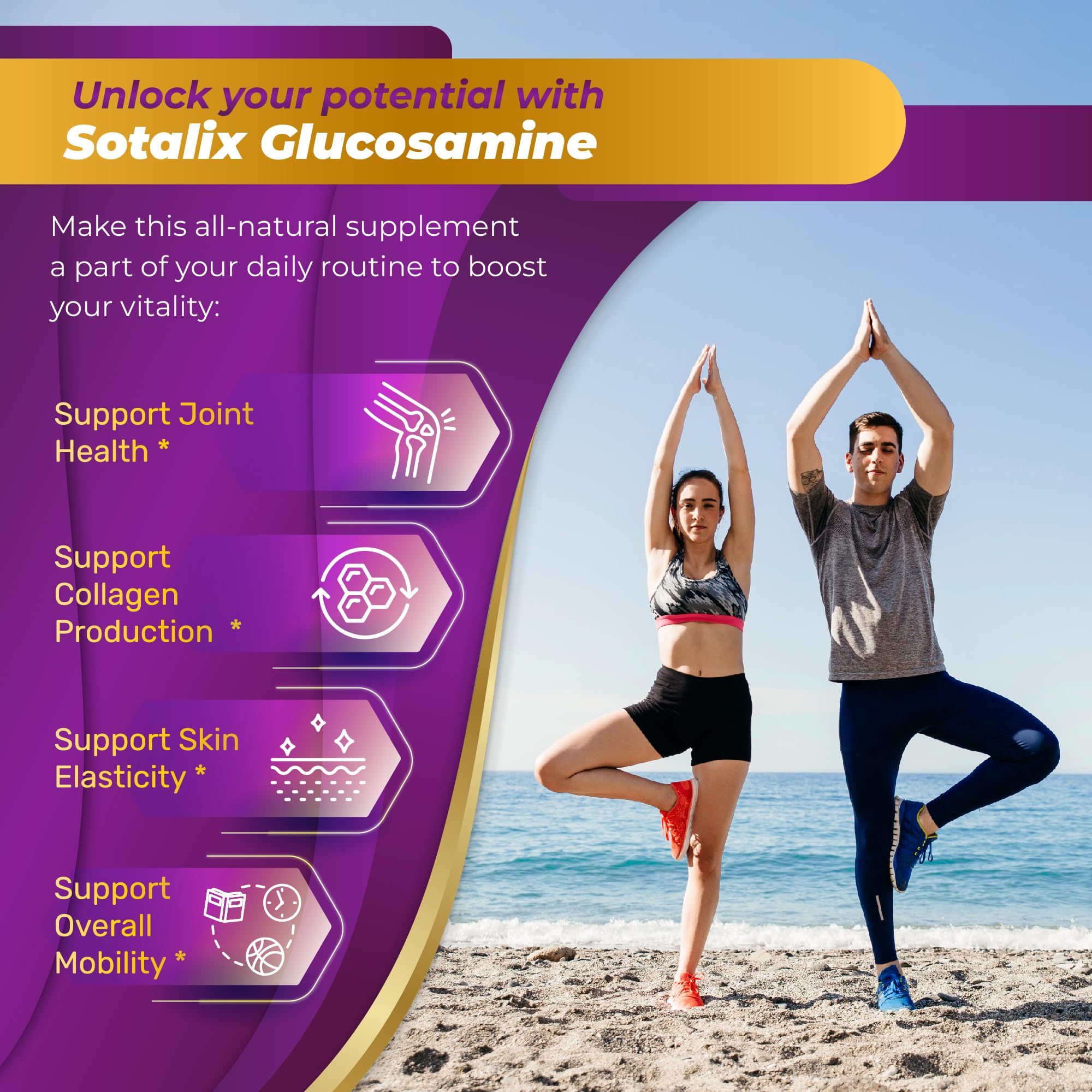 Foto 5 pulgar | Suplemento Sotalix De Glucosamina De 9.550 Mg Con Condroitina Y Msm - Venta Internacional.