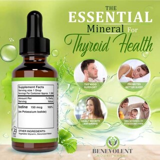 Foto 2 | Suplemento Benevolent Nouriment Liquid Yodo Potasio 60 - Venta Internacional.
