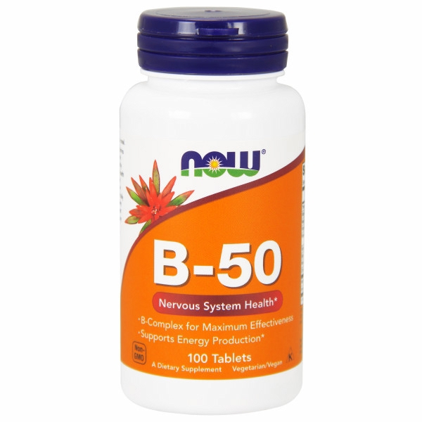 Foto 2 pulgar | Suplemento Now Foods De Vitamina B-50, 100 Comprimidos - Venta Internacional.