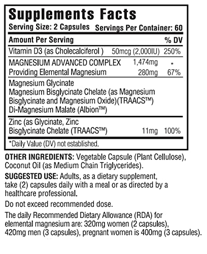 Foto 4 pulgar | Suplemento Kappa Nutrition, Glicinato De Magnesio Y Bisglicinato - Venta Internacional.
