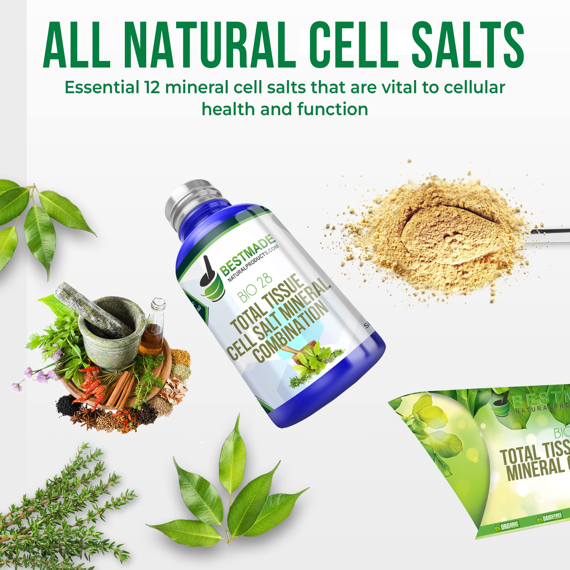 Foto 4 pulgar | Suplemento Mineral Bestmade Total Tissue Cell Salt 300 Pelle - Venta Internacional.