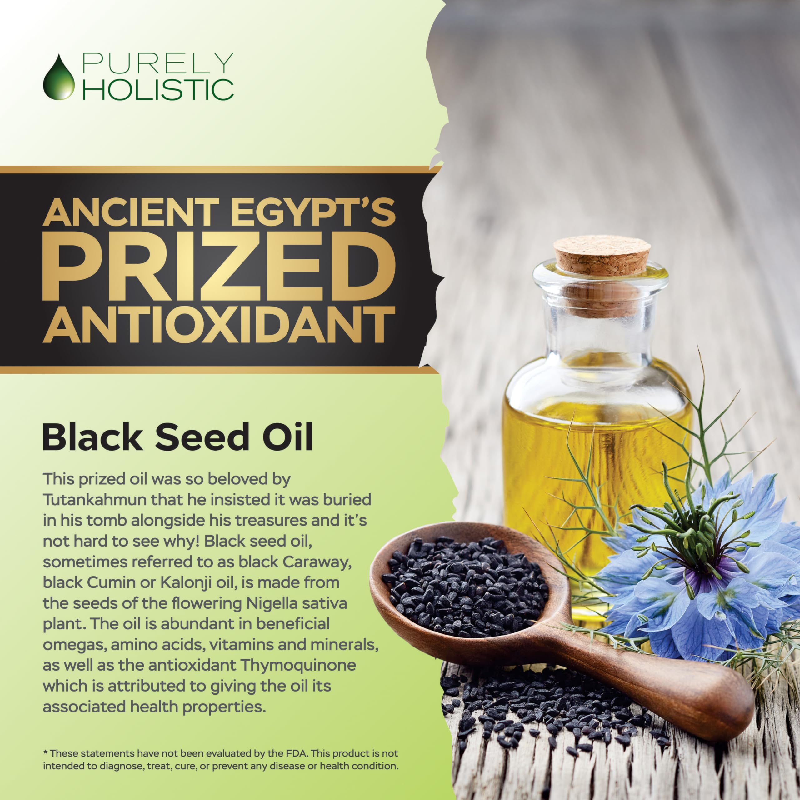 Foto 4 | Suplemento De Aceite De Semilla Negra Purely Holistic 1400 Mg 180 Cápsulas - Venta Internacional.