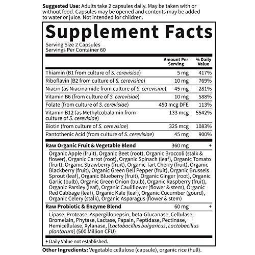 Foto 5 | Suplemento Garden Of Life Vitamin B Complex 120 Cápsulas - Venta Internacional.