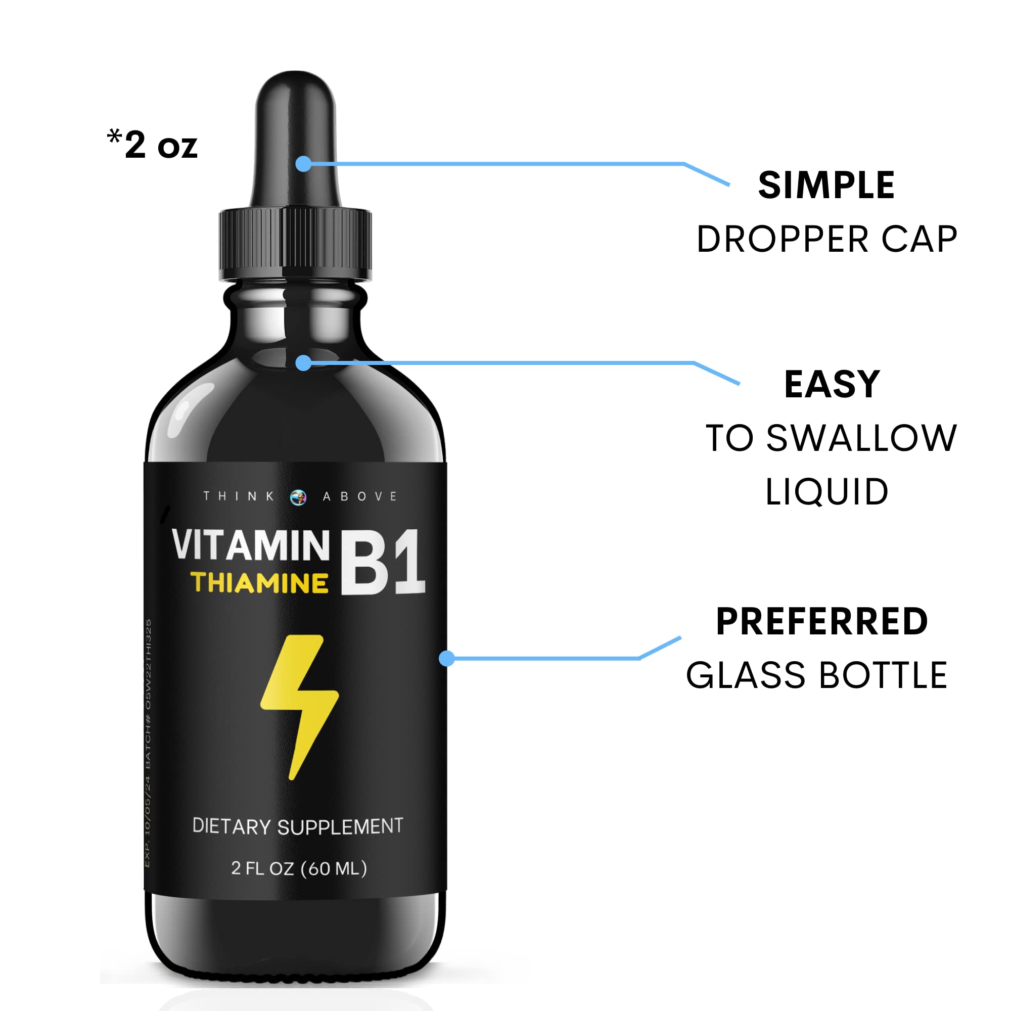 Foto 3 | Gotas Líquidas De Mononitrato De Tiamina Con Vitamina B1, 12 Mg, 30 Ml - Venta Internacional.
