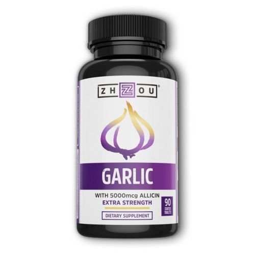 Foto 2 pulgar | Suplemento Zhou Nutrition Garlic Extra Strength 90 Comprimidos - Venta Internacional.