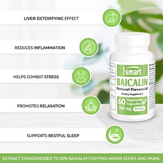 Foto 2 | Suplemento Supersmart Baicalin 500 Mg Scutellaria Baicalensis - Venta Internacional.