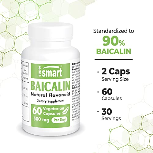 Foto 5 pulgar | Suplemento Supersmart Baicalin 500 Mg Scutellaria Baicalensis - Venta Internacional.