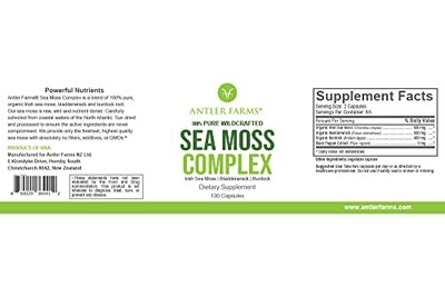 Foto 7 | Suplemento Antler Farms Sea Moss Complex 130 Cápsulas - Venta Internacional.
