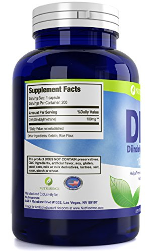 Foto 3 pulgar | Suplemento Nutrissence Dim Diindolilmetano 100 Mg 200 Cápsulas - Venta Internacional.