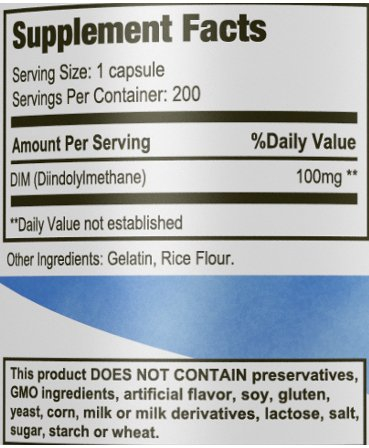 Foto 4 pulgar | Suplemento Nutrissence Dim Diindolilmetano 100 Mg 200 Cápsulas - Venta Internacional.