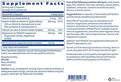 Foto 3 | Suplemento Klaire Labs Osteothera Capsules Bone Support 120 - Venta Internacional.