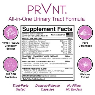 Foto 2 | Suplemento Nutracéutico De Arándano Prvnt Para El Tracto Urinario - Venta Internacional.