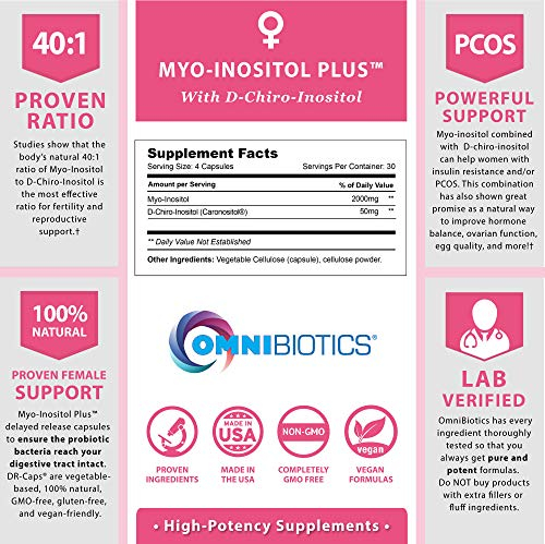 Foto 6 pulgar | Suplemento Omnibiotics Myo-inositol Plus Y D-chiro-inositol - Venta Internacional.