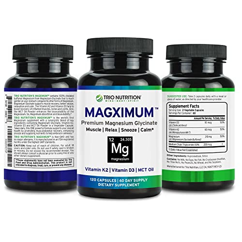 Foto 5 pulgar | Suplemento De Glicinato De Magnesio Magx De Trio Nutrition Con Vitamina E - Venta Internacional.