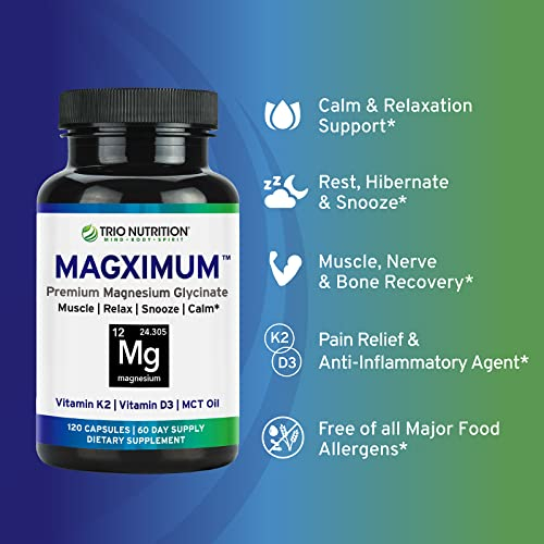 Foto 6 pulgar | Suplemento De Glicinato De Magnesio Magx De Trio Nutrition Con Vitamina E - Venta Internacional.