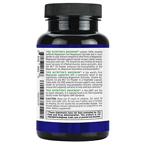Foto 8 pulgar | Suplemento De Glicinato De Magnesio Magx De Trio Nutrition Con Vitamina E - Venta Internacional.
