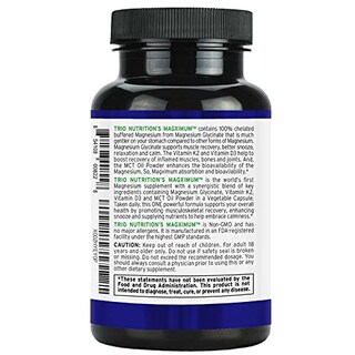 Foto 7 | Suplemento De Glicinato De Magnesio Magx De Trio Nutrition Con Vitamina E - Venta Internacional.