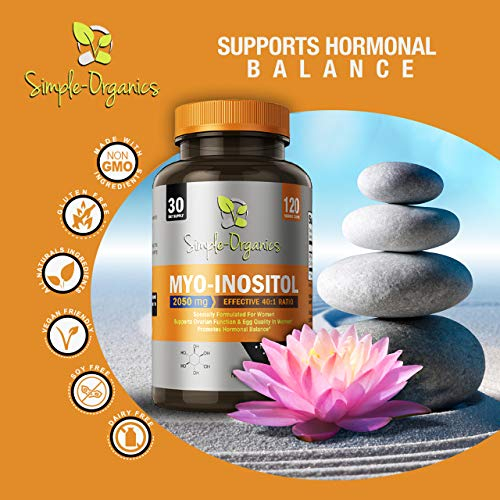Foto 6 pulgar | Suplemento De Mioinositol De Simple-organics Con D-chiro Inositol  - Venta Internacional.
