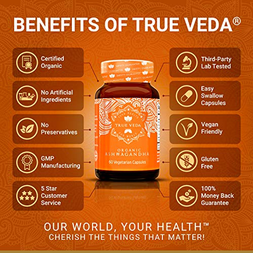 Foto 3 pulgar | Suplementos True Veda Organic Ashwagandha Ksm-66 60 Píldoras - Venta Internacional.