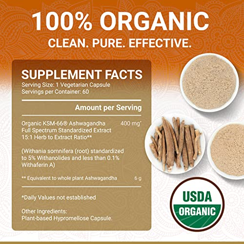 Foto 7 pulgar | Suplementos True Veda Organic Ashwagandha Ksm-66 60 Píldoras - Venta Internacional.