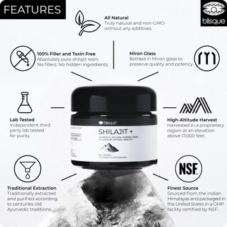 Foto 6 | Suplemento Blisque, Resina Pura De Shilajit Del Himalaya, 30 Ml - Venta Internacional.