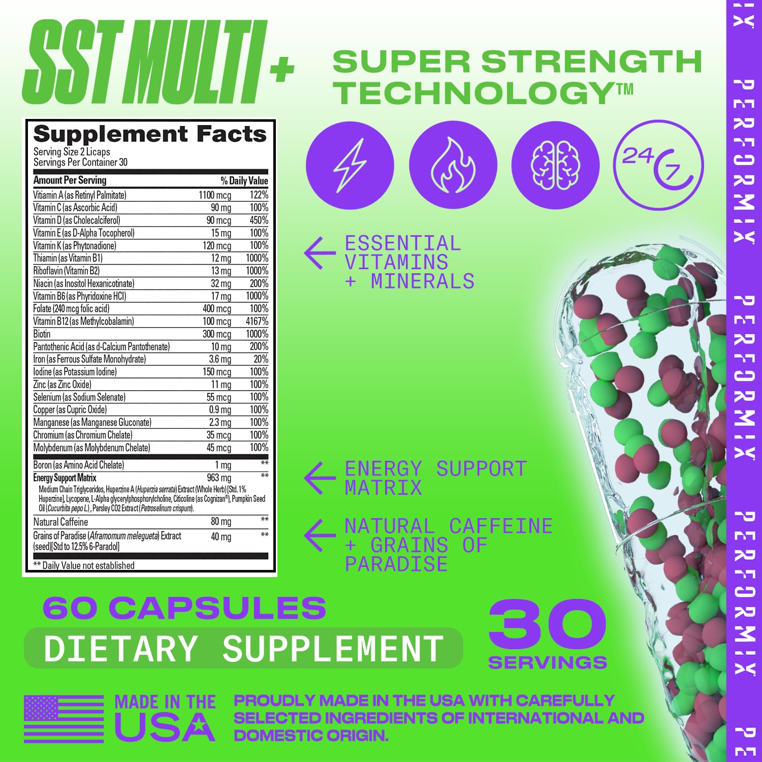 Foto 7 pulgar | Suplemento Permix Sst Multi+ Multivitamínico Natural Energy - Venta Internacional.